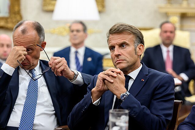 مکرون رهئیس جمهور فرانه و مرتس نخست وزیر آلمان