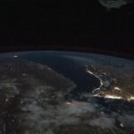 عکس هوایی از تنگه هرمز در جنوب ایران