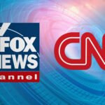 لوگوی خبرگزاری سی ان ان و فاکس نیوز در کنار هم قرار گرفته اند.