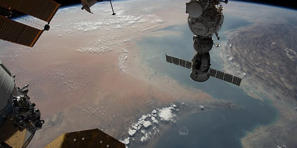 عکس هوایی از تنگه هرمز در جنوب ایران